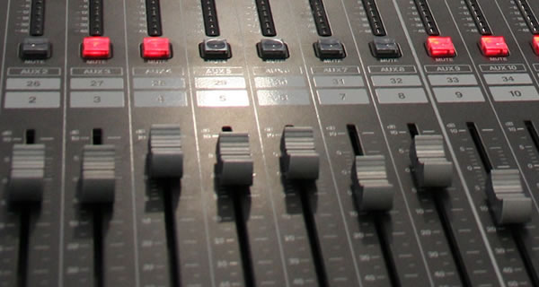 Sliders on a mixer